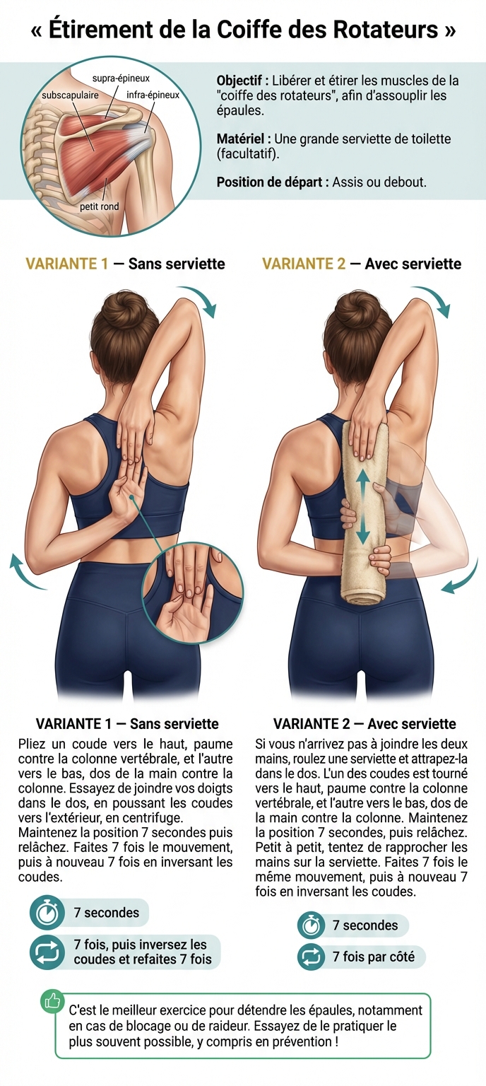 Rotator cuff stretch illustration