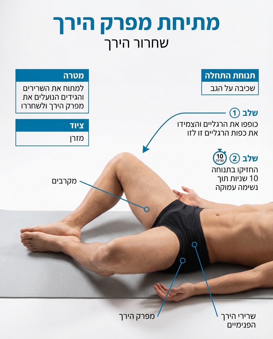 מתיחת מפרק הירך בצורת 4