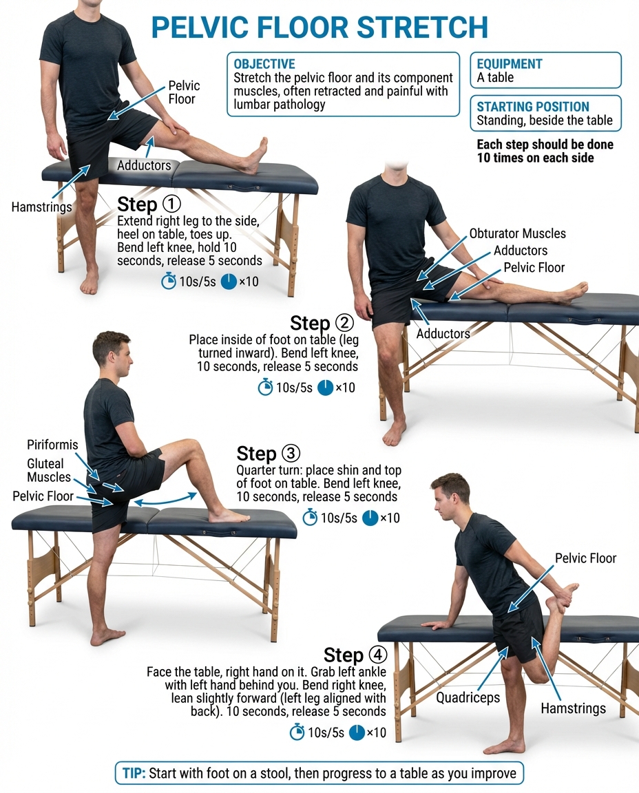 Pelvic floor stretch