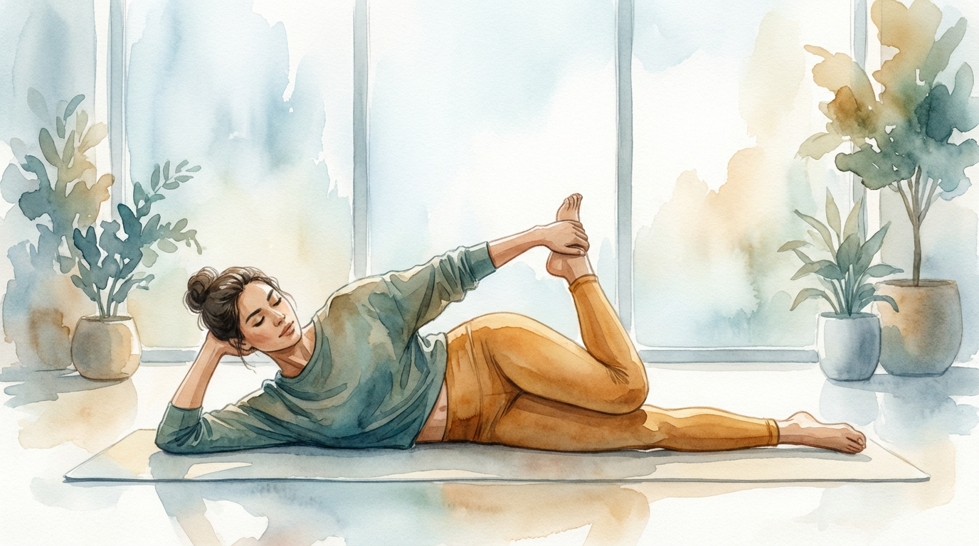 Étirement du Quadriceps en Position Latérale