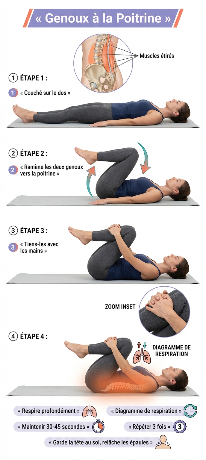 Knees to chest illustration