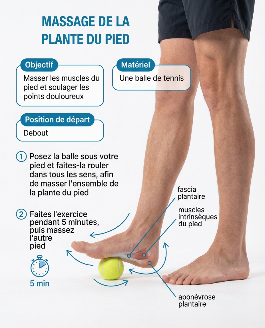 Foot sole massage illustration