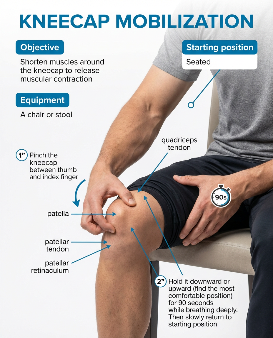 Manual kneecap mobilization