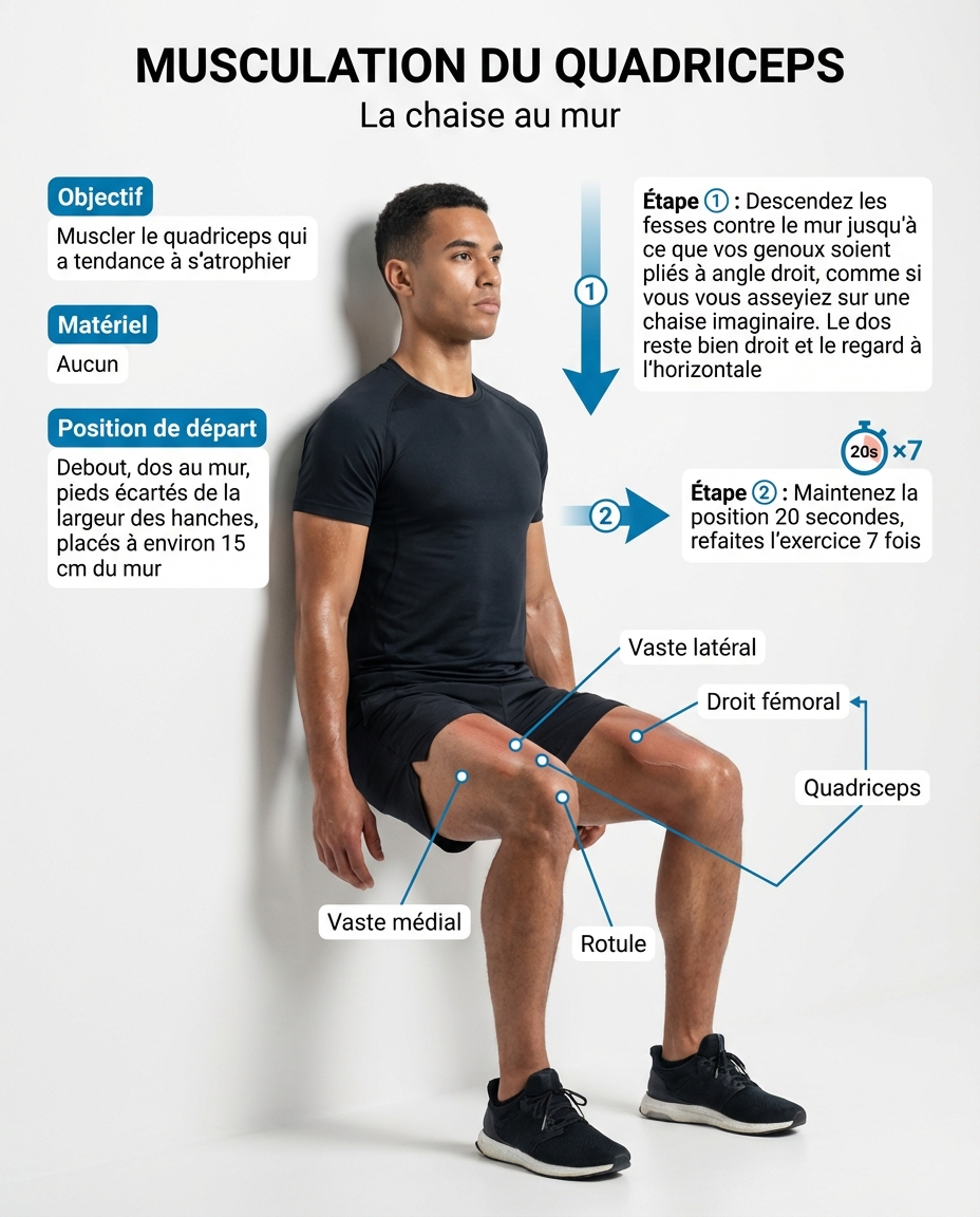 Wall sit illustration