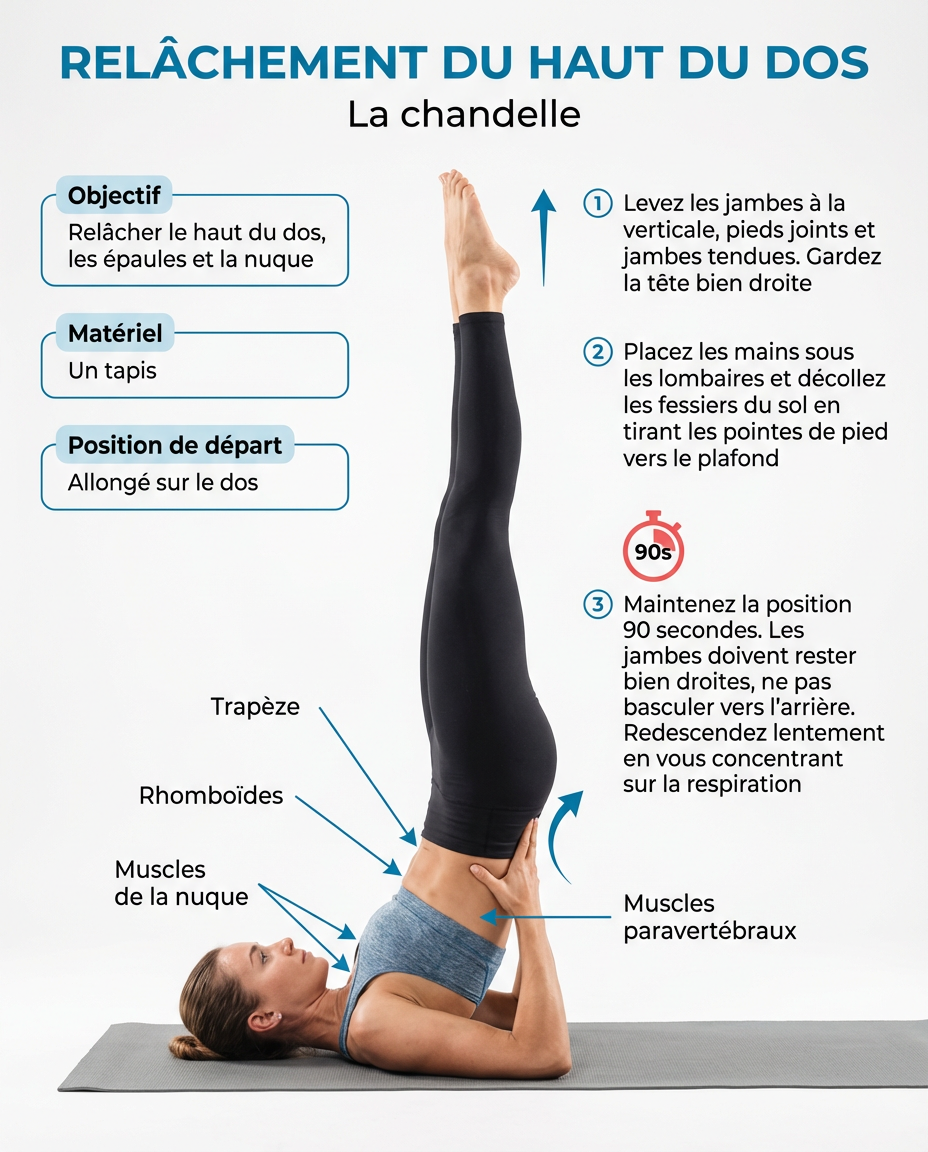 Shoulder stand posture illustration