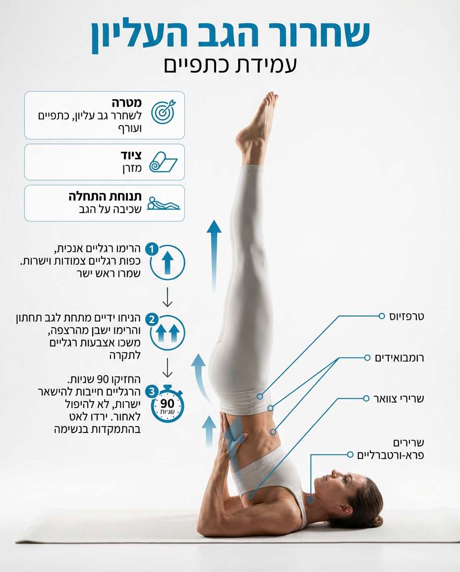 תנוחת הנר לשחרור גב עליון