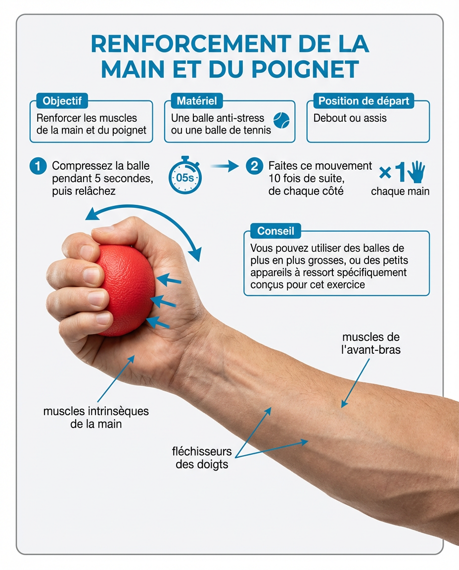 Hand and wrist strengthening illustration