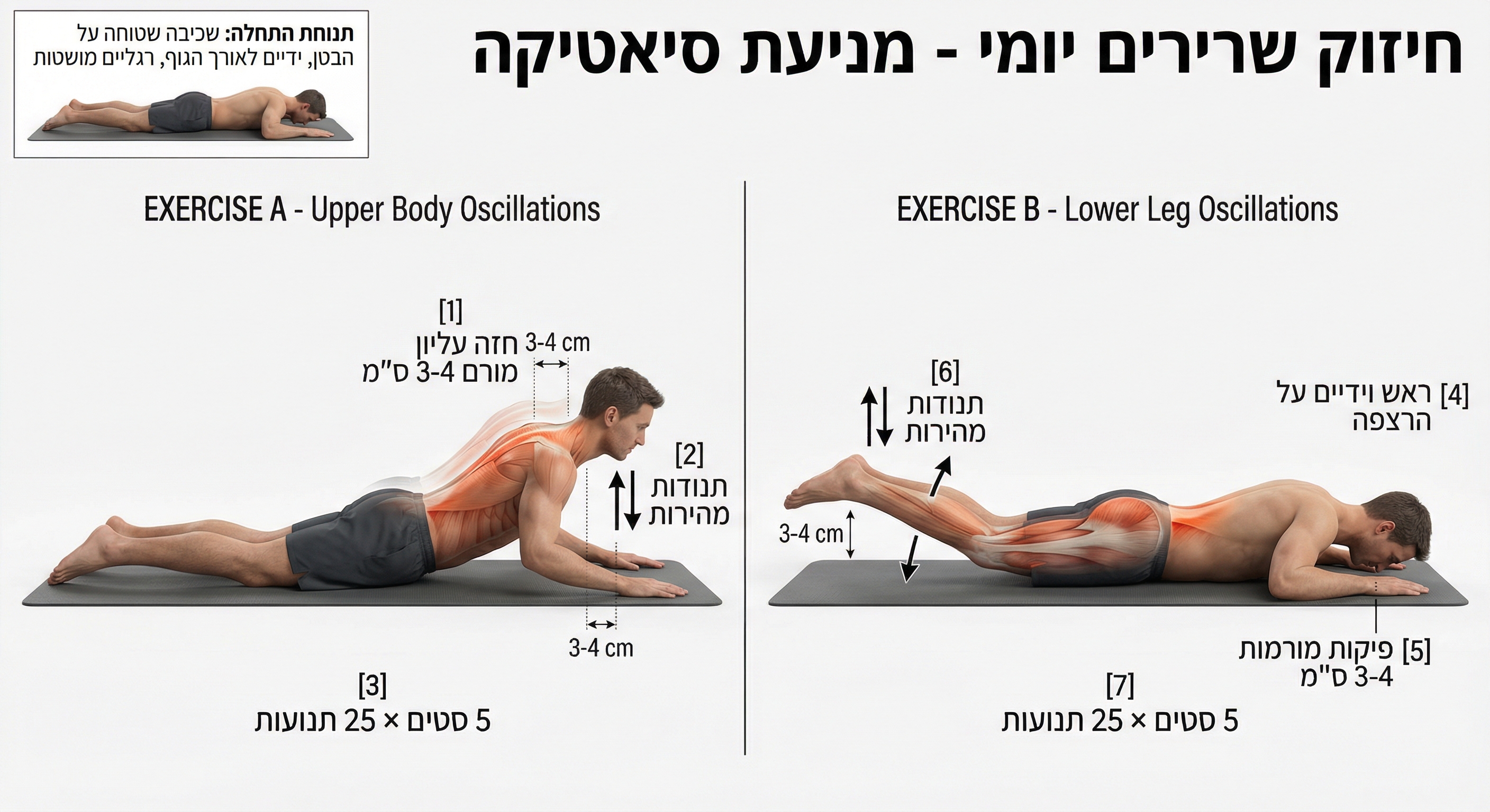 חיזוק שרירי למניעת שיאטיקה