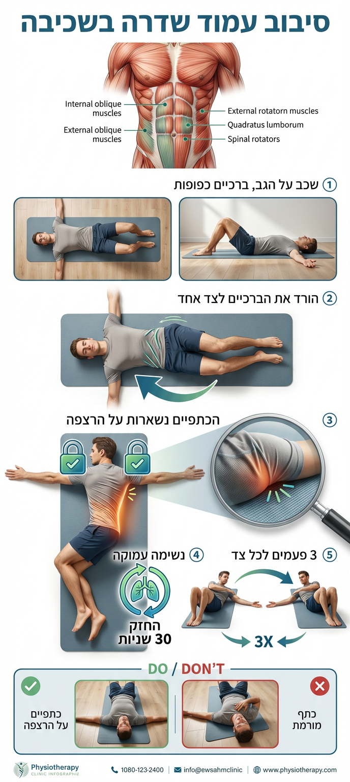 סיבוב עמוד שדרה בשכיבה