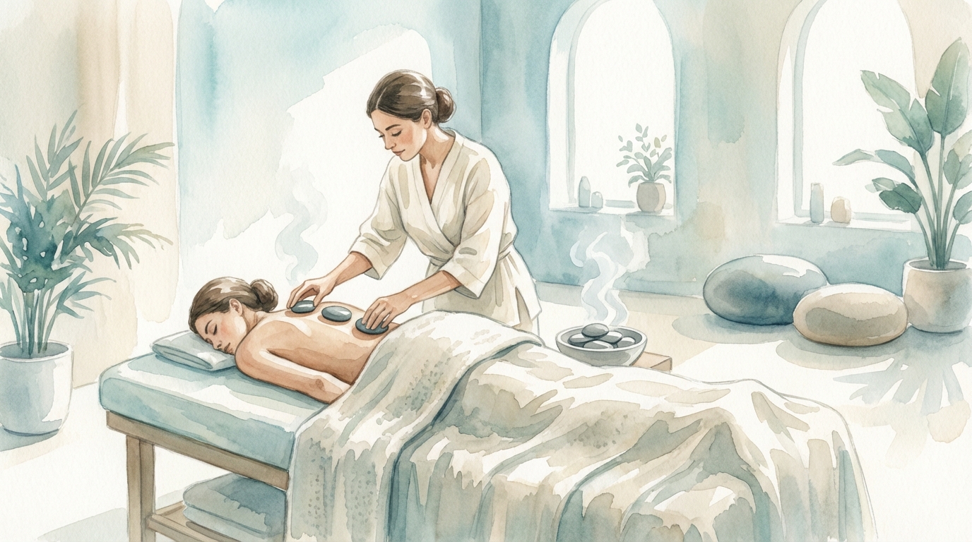 Massage aux Pierres Chaudes (Hot Stone Massage)