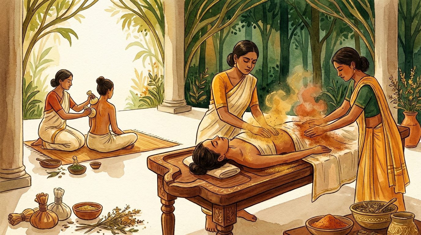 Udvartana (massage aux poudres)